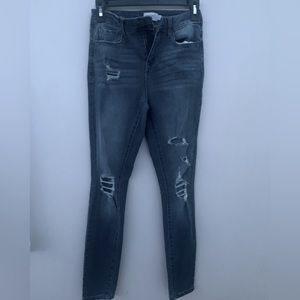 • True craft jeans, blue ripped jeans, stretchy material. •